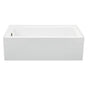 MTI Basics - 60X32 White Right Hand Drain Above Floor Rough In Integral Skirted Air Bath W/ Integral Tile Flange-Basics - White