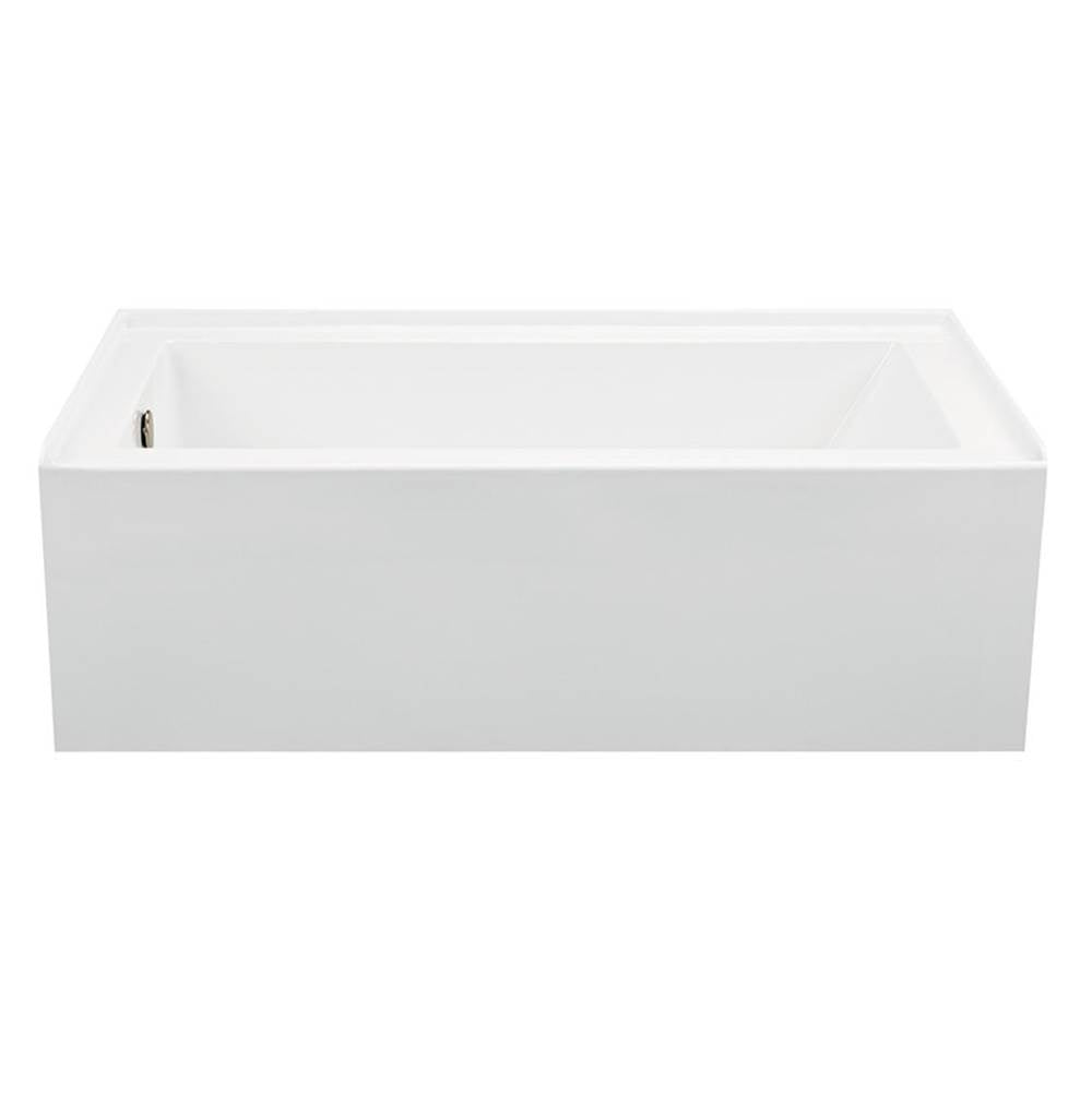 MTI Basics - 60X32 White Left Hand Drain Above Floor Rough In Integral Skirted Air Bath W/ Integral Tile Flange-Basics - White