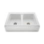 MTI Basics - BORDER FRONT DOUBLE BOWL BASI 33X22 WHITE - White