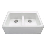 MTI Basics - Appalachian Acrylic Cxl Dbl Bowl Drop In/Undermount Farmhouse Seamless Front - White (33.25X22.25) - White