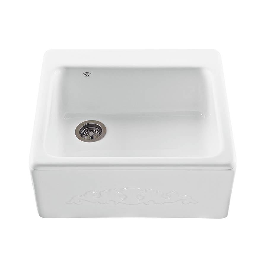 MTI Basics - BASICS EMBOSSED FRONT SGL BWL 25X22 WHITE - White