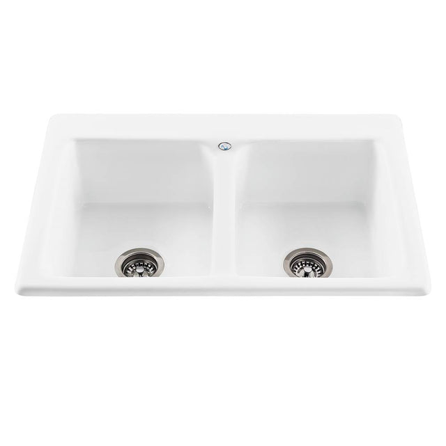 MTI Basics - 33X22 White Double Bowl Basics Sink-Endurance