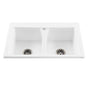 MTI Basics - 33X22 White Double Bowl Basics Sink-Endurance