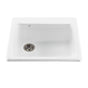MTI Basics - 25X22 White Single Bowl Basics Sink-Simplicity