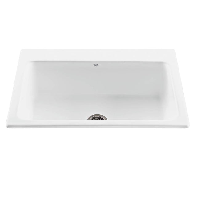 MTI Basics - 33X22 White Single Bowl Basics Sink-Reflection