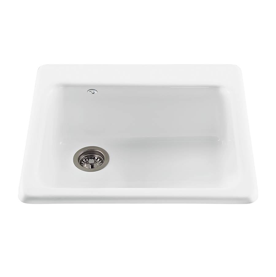MTI Basics - BASICS SINGLE BOWL SINK 25X22 WHITE - White