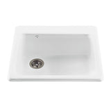 MTI Basics - BASICS SINGLE BOWL SINK 25X22 WHITE - White
