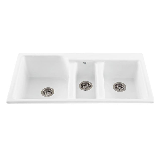 MTI Basics - BASICS TRIPLE BOWL SINK 42X22 WHITE - White