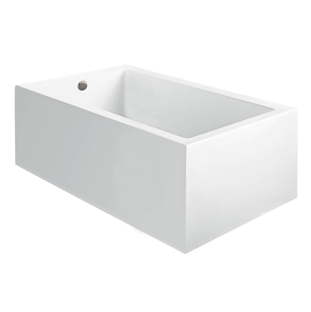 MTI Baths - ANDREA 12A ACRYLIC CXL SCULPTED 2 SIDE MICROBUBBLES - WHITE (59.75X42) - White