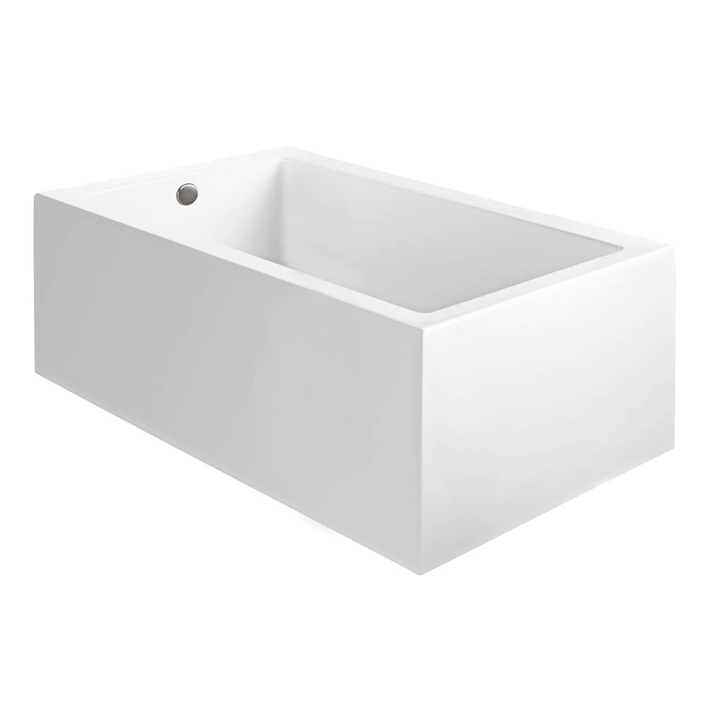 MTI Baths - ANDREA 9A ACRYLIC CXL SCULPTED 3 SIDE MICROBUBBLES - WHITE (66.75X49) - White
