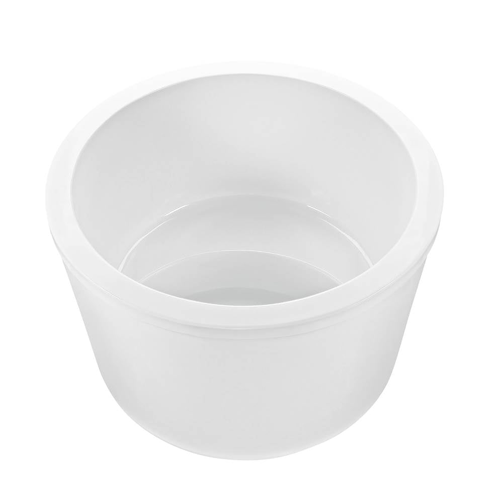 MTI Baths - JASMINE 2 ACRYLIC CXL FREESTANDING ROUND SOAKER - WHITE (52X52) - White