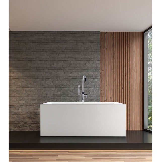 MTI Baths - KAHLO 2A ACRYLIC CXL SCULPTED 4 SIDE FAUCET DECK AIR BATH ELITE - WHITE (66X36) - White