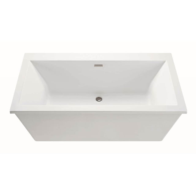 MTI Baths - KAHLO 4 DOLOMATTE FREESTANDING FAUCET DECK AIR BATH - WHITE (66X36) - Matte White