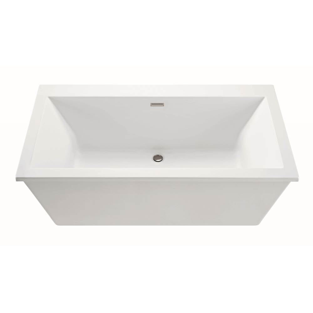 MTI Baths - KAHLO 4 DOLOMATTE FREESTANDING FAUCET DECK SOAKER - WHITE (66X36) - Matte White