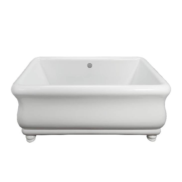 MTI Baths - PARISIAN 1 WITH BUN FEET ACRYLIC CXL SCULPTED FINISH FREESTANDING SOAKER - WHITE (66X35.75) - White