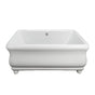 MTI Baths - PARISIAN 1 WITH BUN FEET ACRYLIC CXL SCULPTED FINISH FREESTANDING SOAKER - WHITE (66X35.75) - White