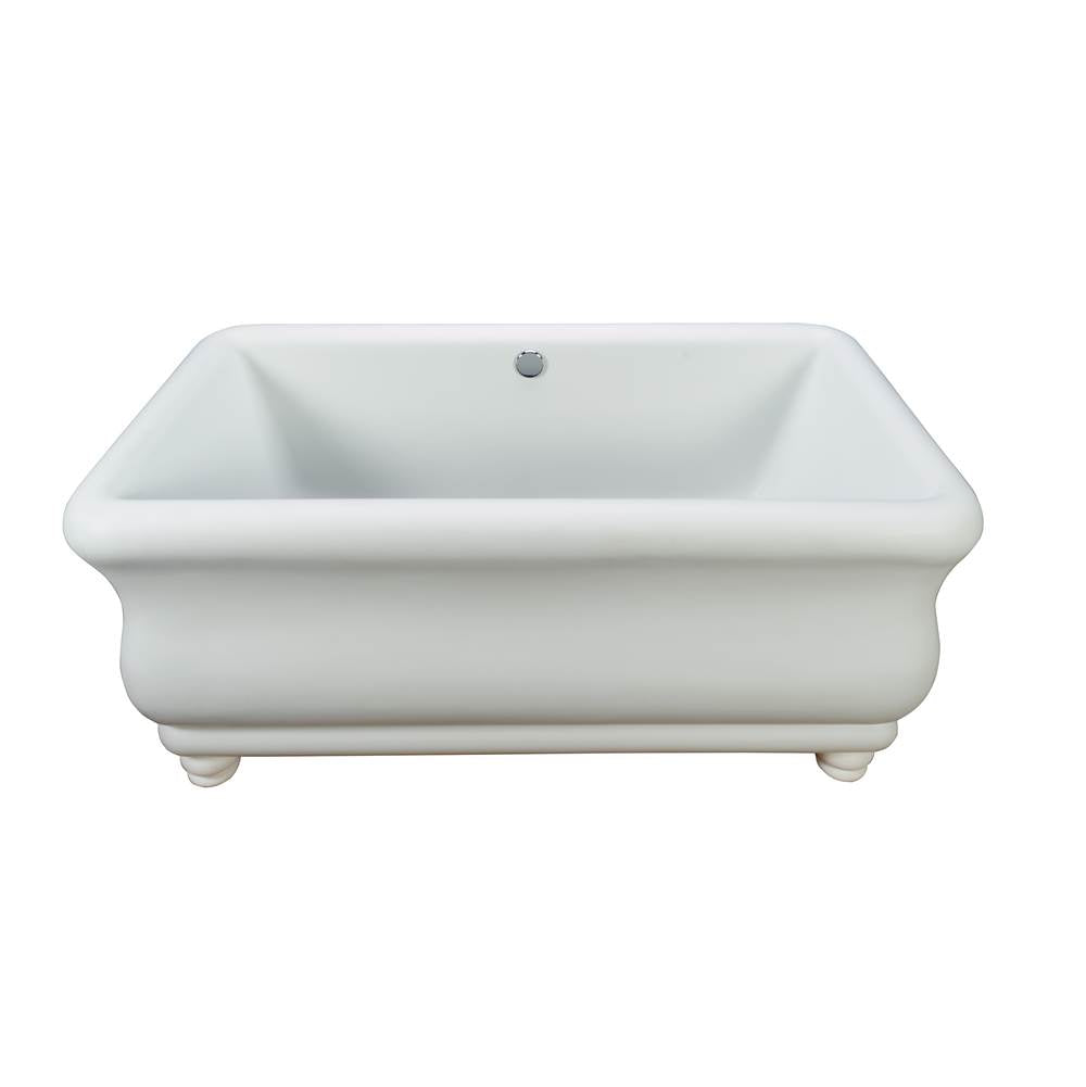 MTI Baths - PARISIAN 1 WITH BUN FEET DOLOMATTE SCULPTED FINISH FREESTANDING SOAKER - WHITE (66X35.75) - Matte White