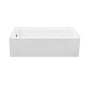 MTI Baths - CAMERON 4 ACRYLIC CXL INTEGRAL SKIRTED RH DRAIN MICROBUBBLES - WHITE (60X30.5) - White