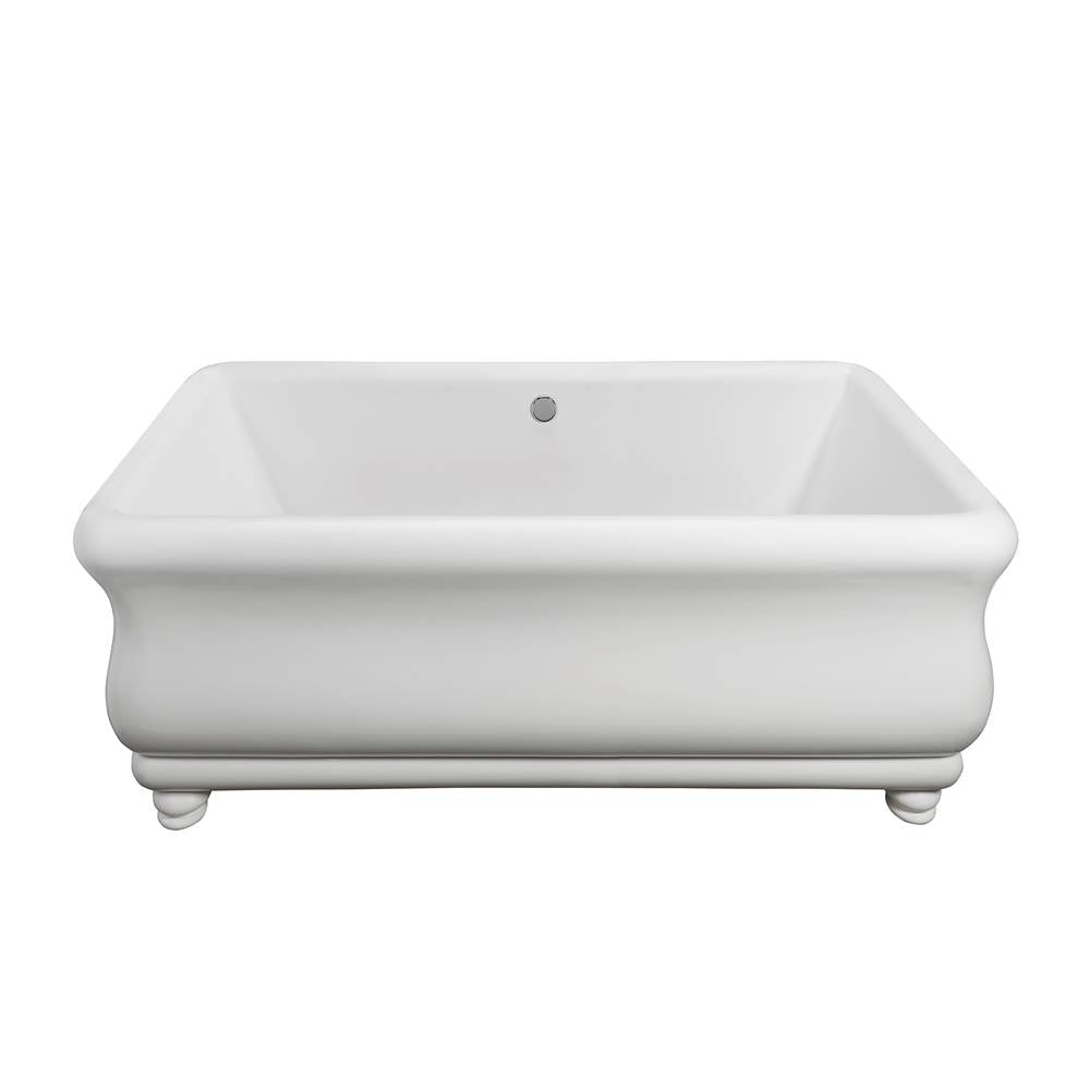 MTI Baths - PARISIAN 2 WITH BUN FEET DOLOMATTE SCULPTED FINISH FREESTANDING SOAKER - WHITE (72X40) - Matte White