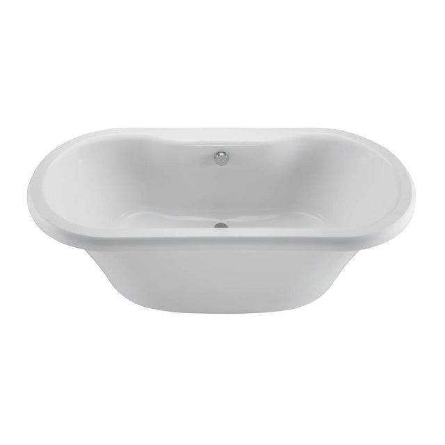 MTI Baths - MELINDA 6 ACRYLIC CXL FREESTANDING FAUCET DECK W/PEDESTAL AIR BATH - WHITE (71.625X35.5) - White