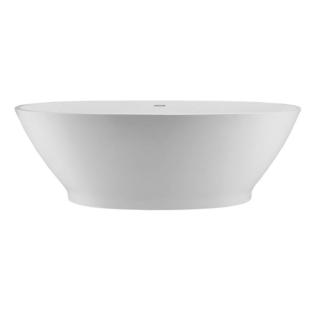 MTI Baths - ALISSA SCULPTURESTONE FREESTANDING/UNDERMOUNT AIR BATH - GLOSS WHITE (71.5X37) - Gloss White