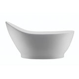 MTI Baths - SAVOY SCULPTURESTONE FREESTANDING SOAKER WITHOUT PEDESTAL - GLOSS WHITE (65.75x34.25) - Gloss White