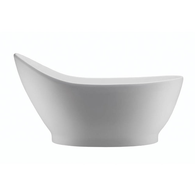 MTI Baths - SAVOY SCULPTURESTONE FREESTANDING SOAKER WITHOUT PEDESTAL - GLOSS WHITE (65.75x34.25) - Gloss White