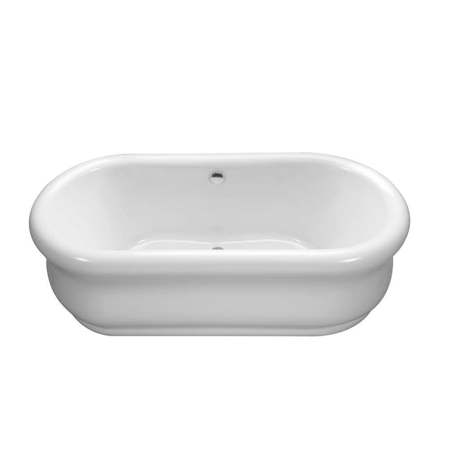 MTI Baths - PARISIAN 3 ACRYLIC CXL SCULPTED FINISH FREESTANDING SOAKER - WHITE (65.5x35) - White