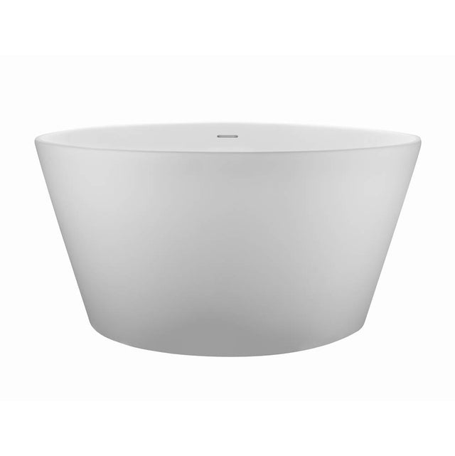 MTI Baths - HALO SCULPTURESTONE FREESTANDING/UNDERMOUNT ROUND FLAT TOP RIM SOAKER - GLOSS WHITE (52 X52) - Gloss White
