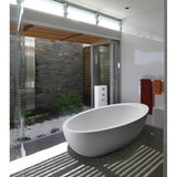 CASCARA SCULPTURESTONE FREESTANDING SOAKER - MATTE BISCUIT (71X42)