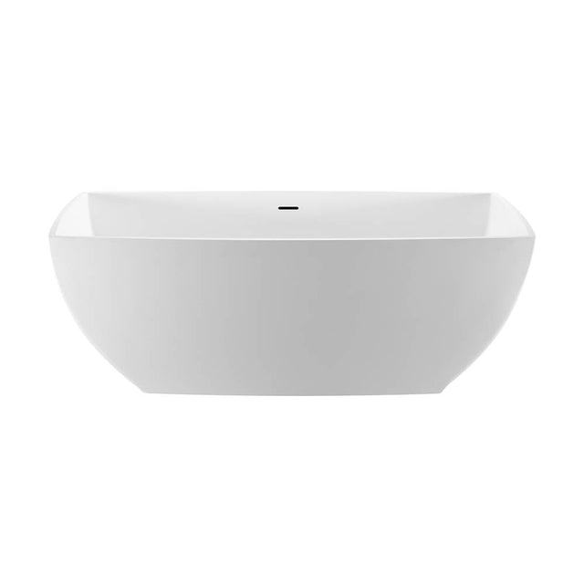 MTI Baths - ADRIAN 2 SCULPTURESTONE FREESTANDING/UNDERMOUNT AIR BATH - GLOSS WHITE (67.5X35.5) - Gloss White