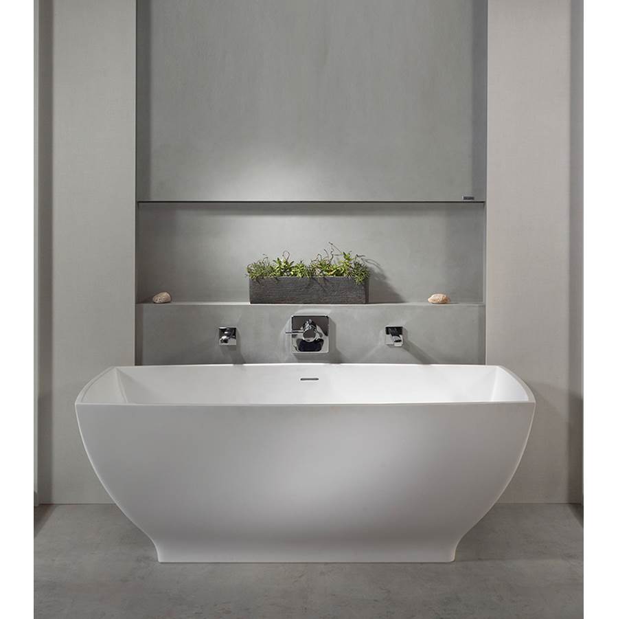 ADRIAN 2 SCULPTURESTONE FREESTANDING/UNDERMOUNT SOAKER - MATTE BISCUIT (67.5X35.5)