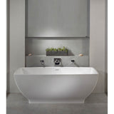 ADRIAN 2 SCULPTURESTONE FREESTANDING/UNDERMOUNT SOAKER - MATTE BISCUIT (67.5X35.5)