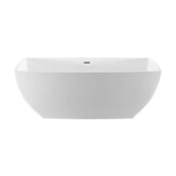 MTI Baths - ADRIAN 2 SCULPTURESTONE FREESTANDING/UNDERMOUNT SOAKER - GLOSS WHITE (67.5X35.5) - Gloss White