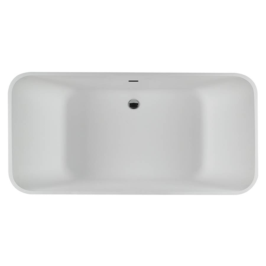 ADDISON 3 SCULPTURESTONE FREESTANDING AIR BATH - MATTE BISCUIT (65.5X31.75)
