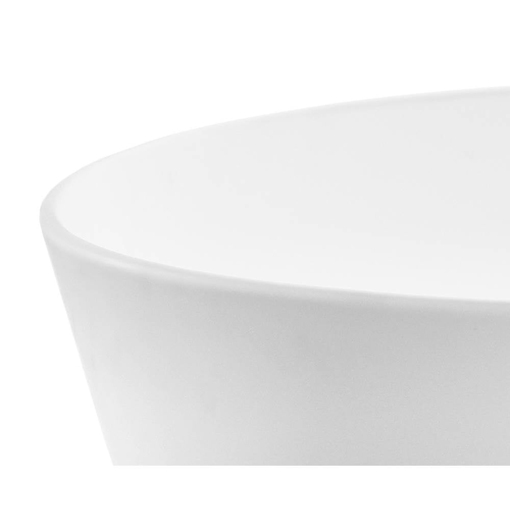 MTI Baths - ELENA SCULPTURESTONE FREESTANDING ROLLED RIM W/CRADLE SOAKER - GLOSS WHITE (65X32) - Gloss White