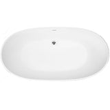 ELENA SCULPTURESTONE FREESTANDING ROLLED RIM SOAKER - MATTE BISCUIT (65X32)