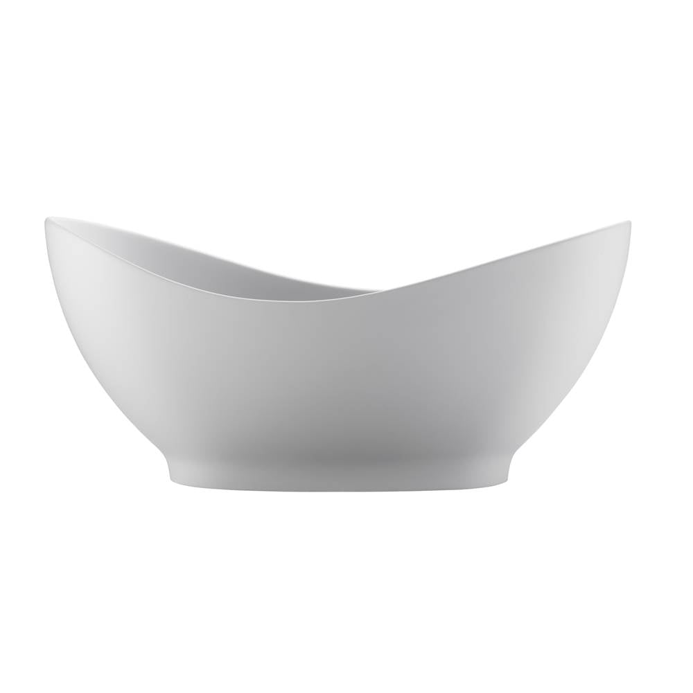 MTI Baths - JULIET SCULPTURESTONE FREESTANDING AIR BATH - GLOSS WHITE (66.75X28.75) - Gloss White