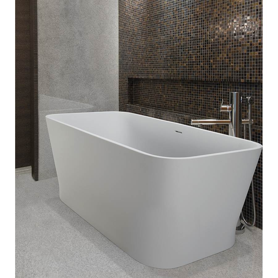 ADDISON 5 SCULPTURESTONE FREESTANDING/UNDERMOUNT AIR BATH - MATTE BISCUIT (58X30)
