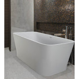 ADDISON 5 SCULPTURESTONE FREESTANDING/UNDERMOUNT AIR BATH - MATTE BISCUIT (58X30)
