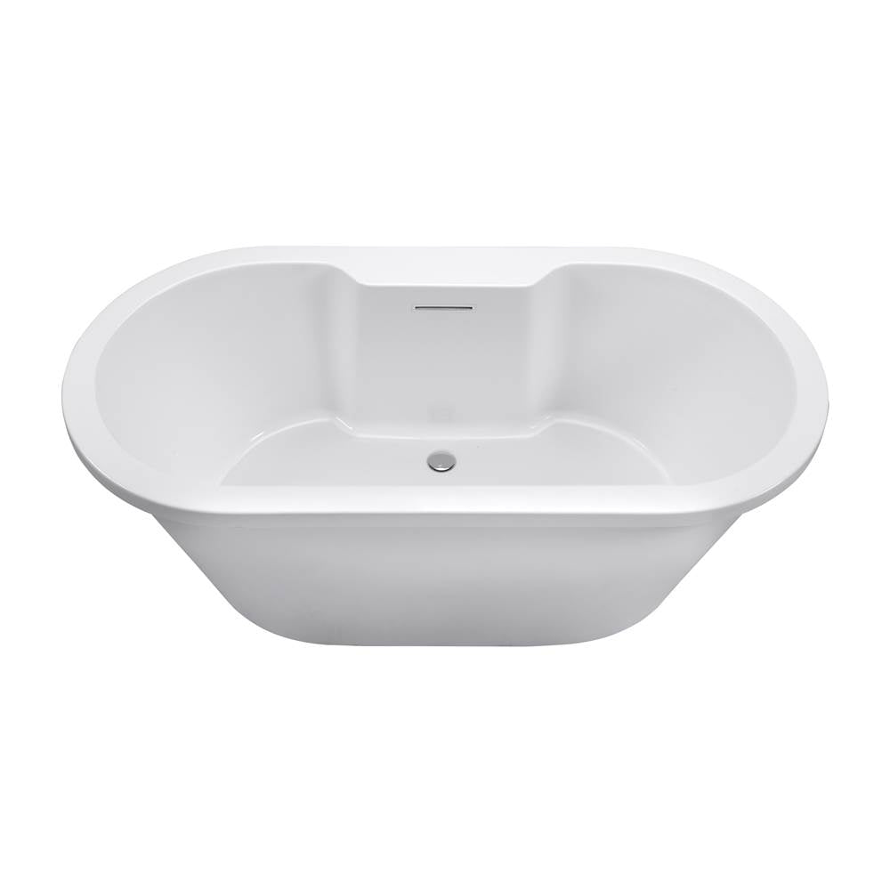 MTI Baths - NEW YORKER 10 ACRYLIC CXL FREESTANDING FAUCET DECK AIR BATH - WHITE (71.75X35.5) - White