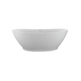 MTI Baths - ELISE SCULPTURESTONE FREESTANDING INTEGRAL PEDESTAL AIR BATH - GLOSS WHITE (66X33.5) - Gloss White