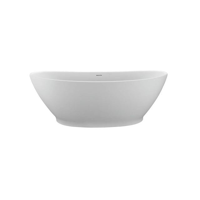 MTI Baths - ELISE SCULPTURESTONE FREESTANDING INTEGRAL PEDESTAL AIR BATH - GLOSS WHITE (66X33.5) - Gloss White