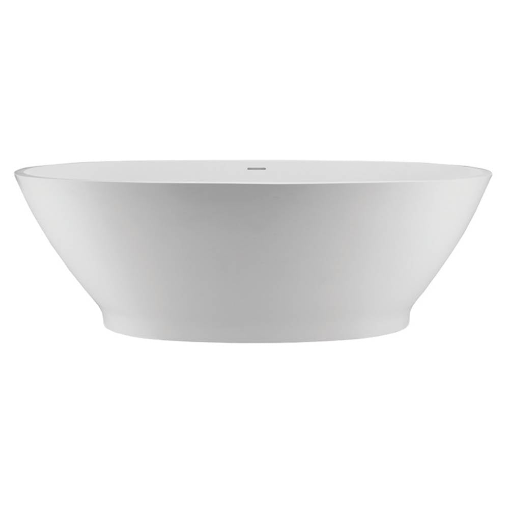 MTI Baths - ALISSA SCULPTURESTONE FREESTANDING SOAKER - GLOSS WHITE (72.5X42) - Gloss White