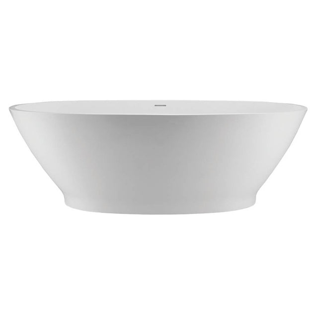 MTI Baths - ALISSA SCULPTURESTONE FREESTANDING SOAKER - GLOSS WHITE (72.5X42) - Gloss White