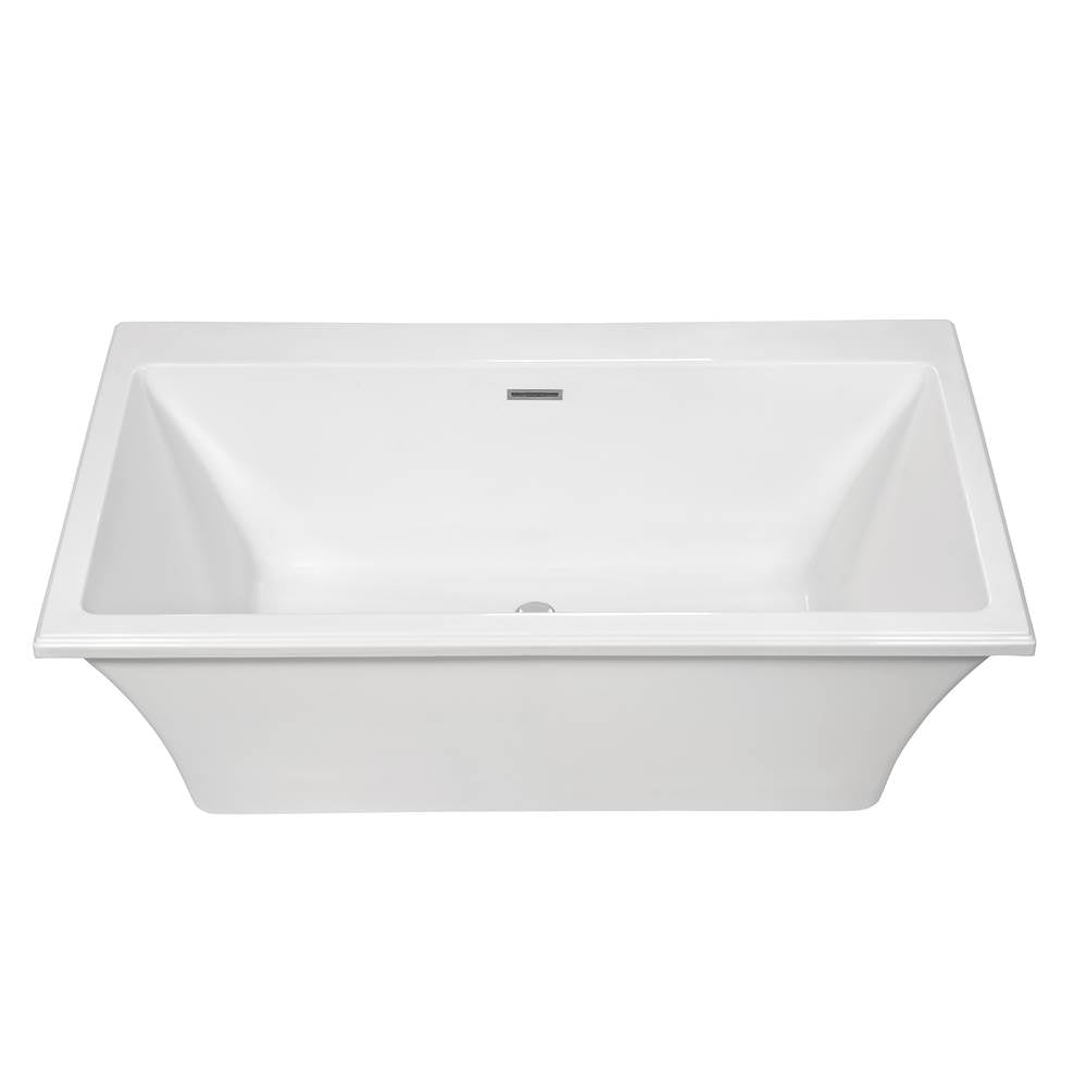 MTI Baths - MADELYN 5 ACRYLIC CXL FREESTANDING FAUCET DECK AIR BATH ELITE - WHITE (65.75X36) - White