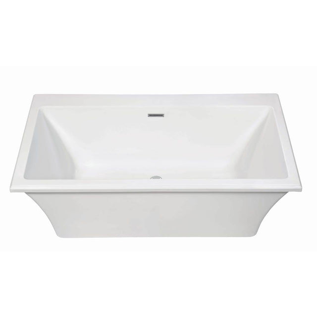 MTI Baths - MADELYN 5 DOLOMATTE FREESTANDING FAUCET DECK AIR BATH - WHITE (65.75X36) - Matte White
