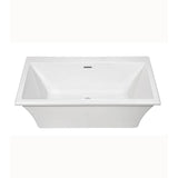 MADELYN 5 ACRYLIC CXL FREESTANDING FAUCET DECK AIR BATH - BISCUIT (65.75X36)