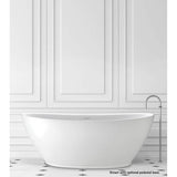 ELISE SCULPTURESTONE FREESTANDING INTEGRAL PEDESTAL AIR BATH - MATTE BISCUIT (73X37)