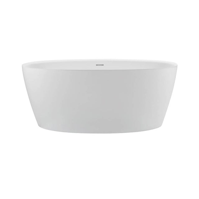 MTI Baths - ELENA SCULPTURESTONE FREESTANDING FLAT RIM AIR BATH - GLOSS WHITE (58X32) - Gloss White